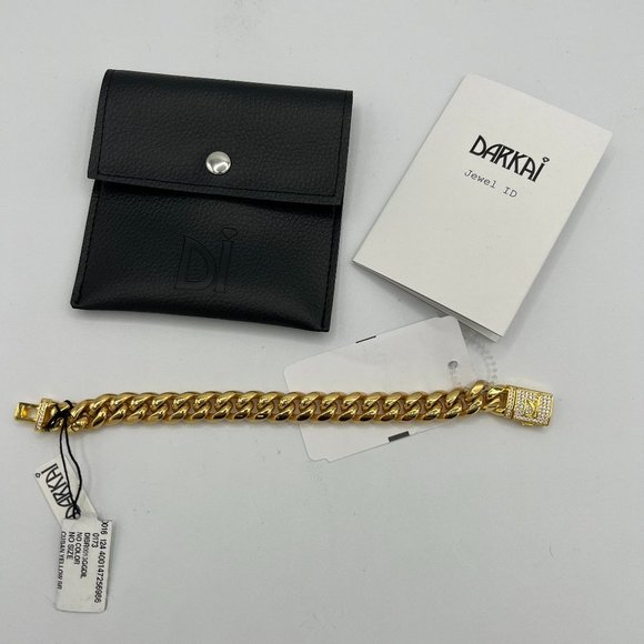 Darkai 18K Gold-Plated & Cubic Zirconia Cuban-Link Chain Bracelet - Picture 5 of 8